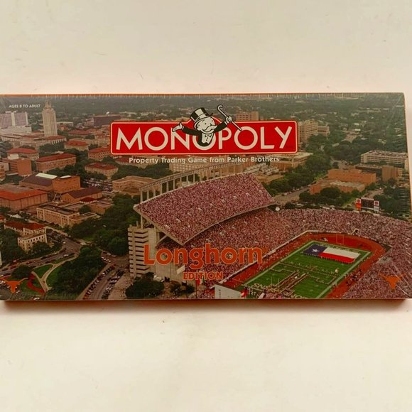 Vintage Monopoly University of Texas Longhorn Edition 1998 Board Game Sealed - Picture 1 of 7
